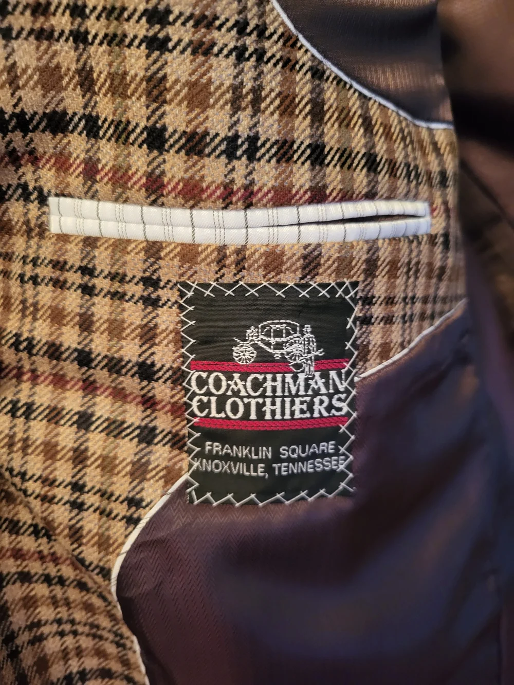 Austin Reed Brown and Tan Glen Plaid Sport Coat - Picture 6 of 6